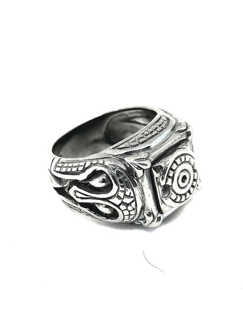 Mens Silver Ring — view 2 | Castello Jewels