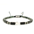Ruby Zoisite Cross Bead Bracelet, 4mm | Castello Jewels