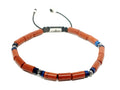 Silver Bracelet 925, Red Jasper stone 4mm | Castello Jewels
