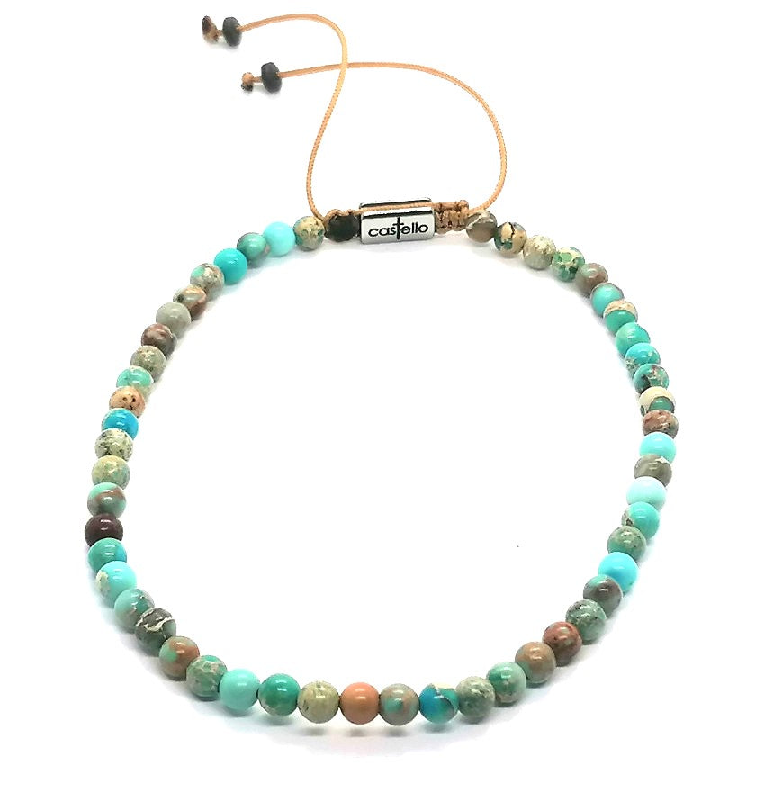 Hand Made Anklets Jasper stone 4mm | Castello Jewels