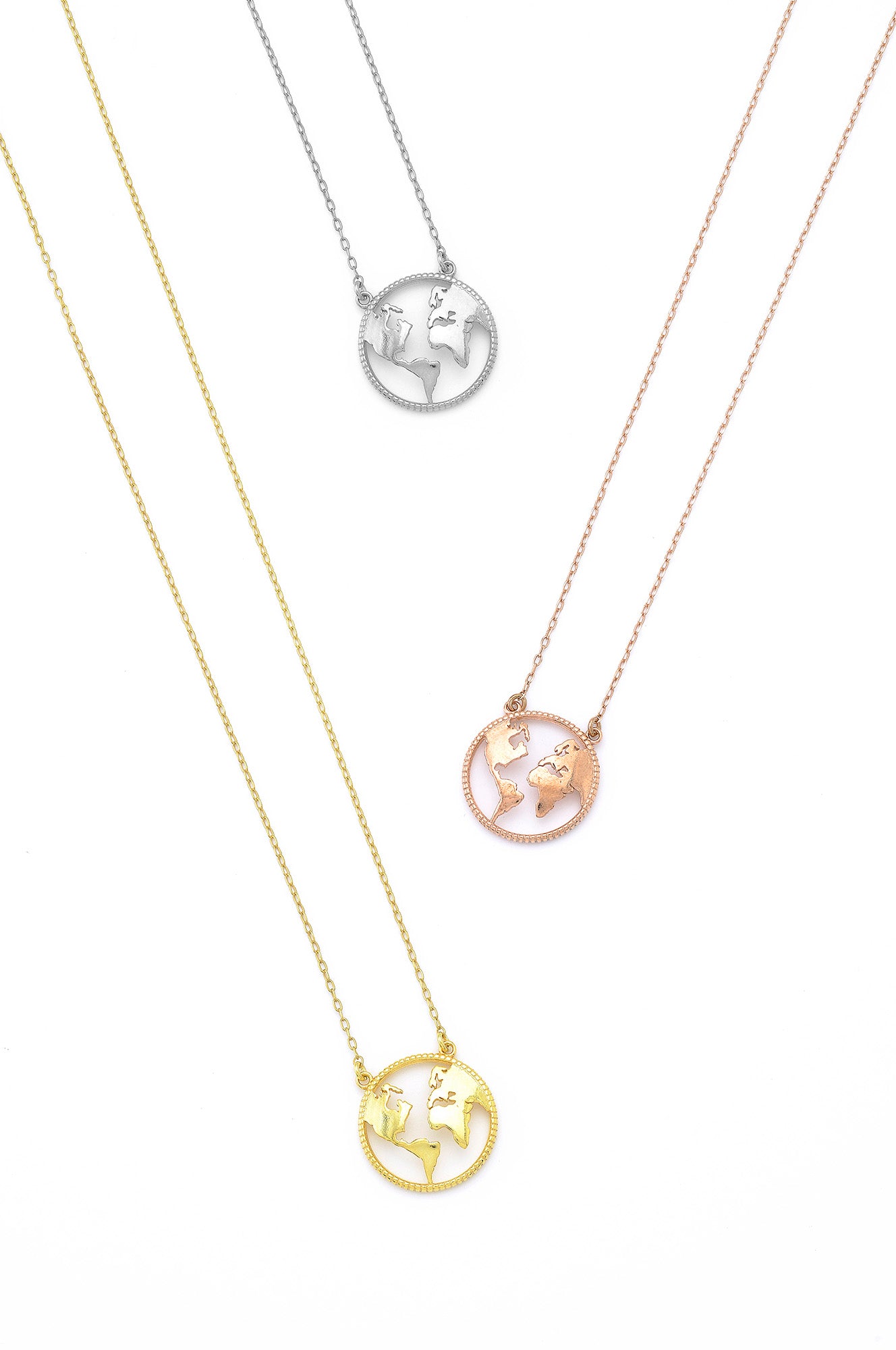 World Map necklace | Castello Jewels
