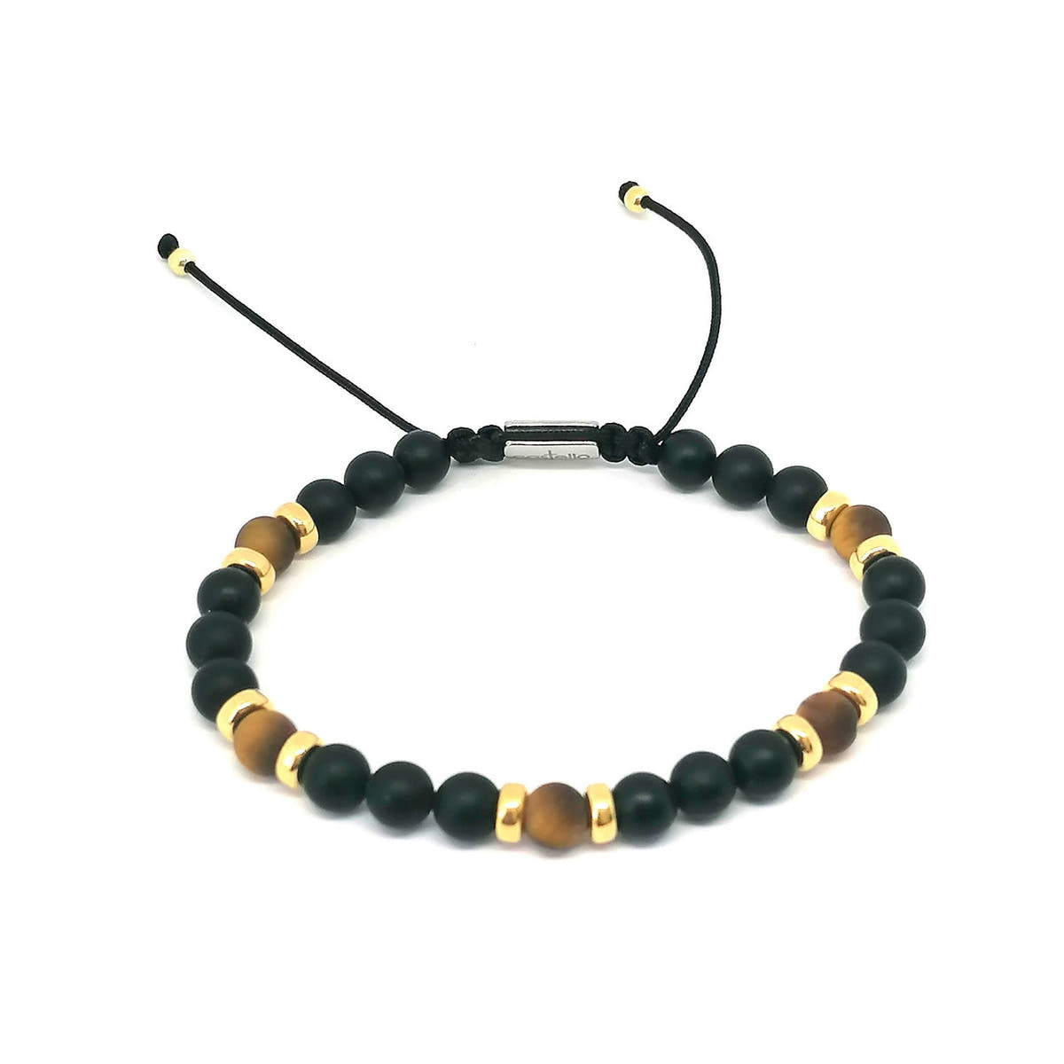 Classic Gold-Plated Matte Onyx, Timeless Everyday Wear, 6mm, view 4 | Castello Jewels
