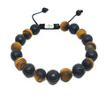 Hand Made Bracelet Lava, Tiger Eye Mat stone 10mm | Castello Jewels