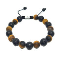 Tiger's Eye & Lava Beaded Bracelet, 10mm | Castello Jewels