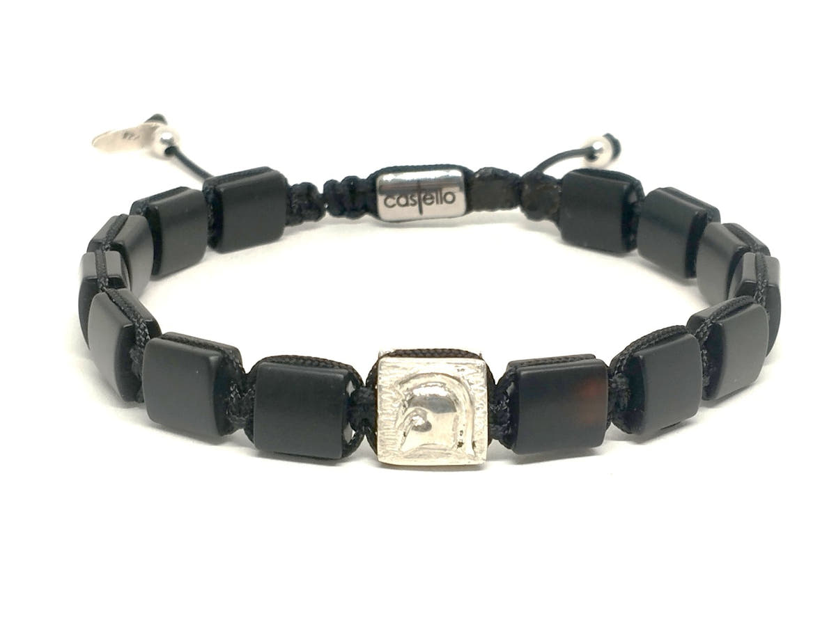 Black Hematite Beaded Bracelet, 7mm | Castello Jewels