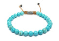 Hand Made Bracelet Turquoise stone 6mm | Castello Jewels