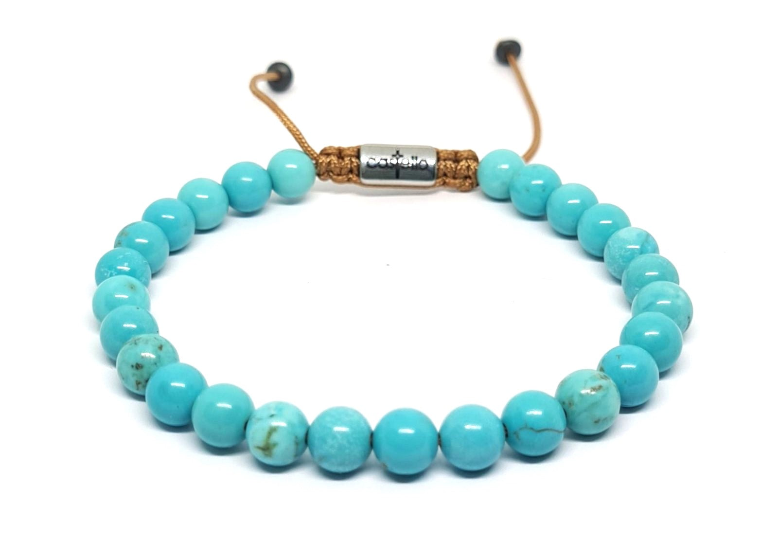 Hand Made Bracelet Turquoise stone 6mm | Castello Jewels