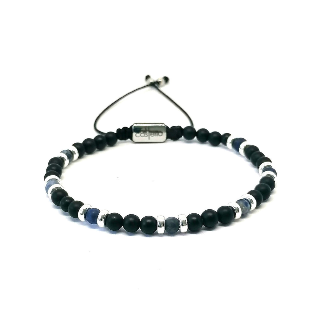Classic Onyx & Sodalite, Timeless Everyday Wear, 4mm, view 3 | Castello Jewels