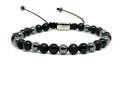 Hand Made Bracelet Onyx Polish, Onyx Mat, Hemitate stone 6mm | Castello Jewels