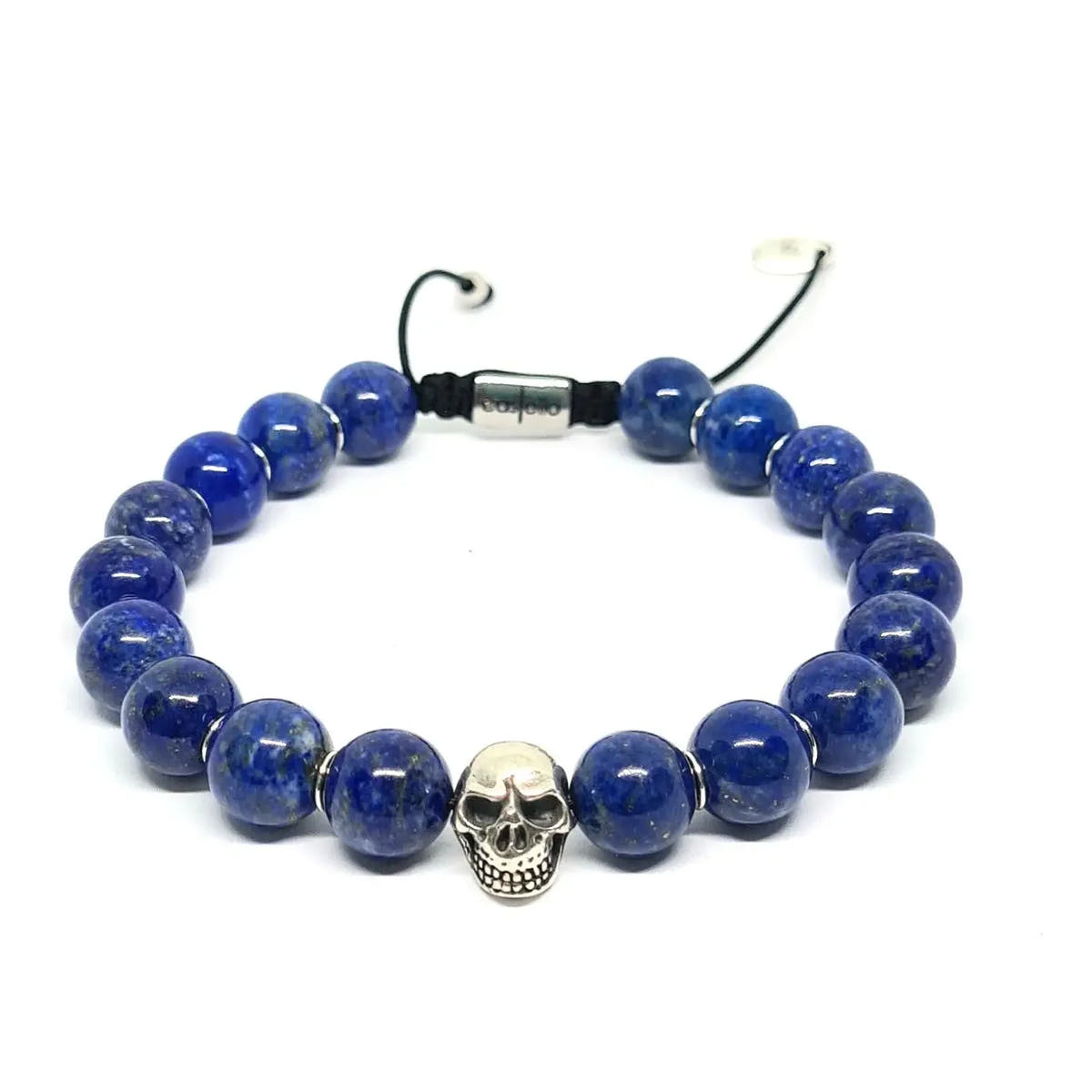Lapis Lazuli Bracelet, Sterling Silver, 10mm | Castello Jewels