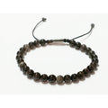 Polished Obsidian Men's Bracelet, 6mm | Castello Jewels