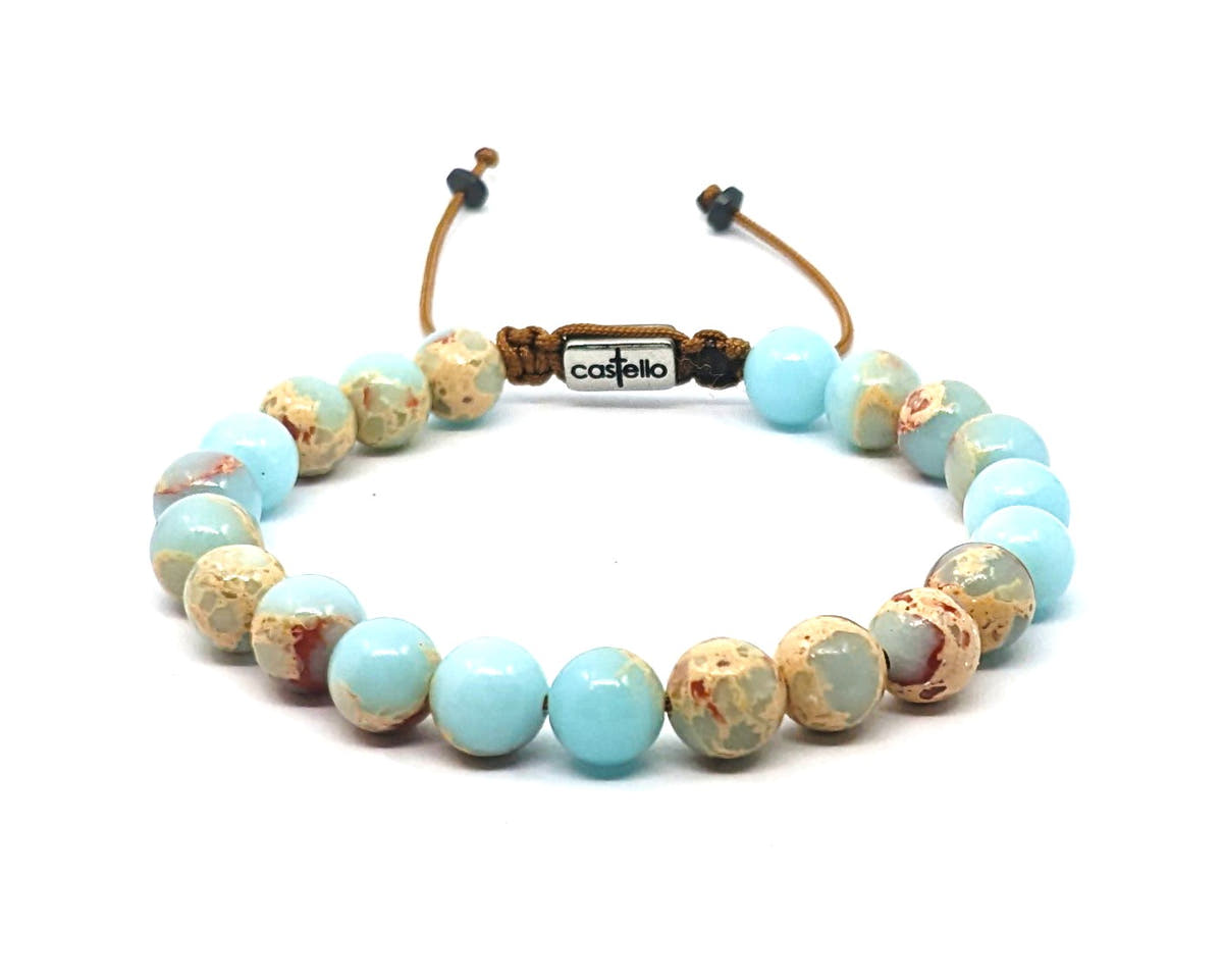 Snakeskin Jasper Everyday Bracelet, 8mm | Castello Jewels