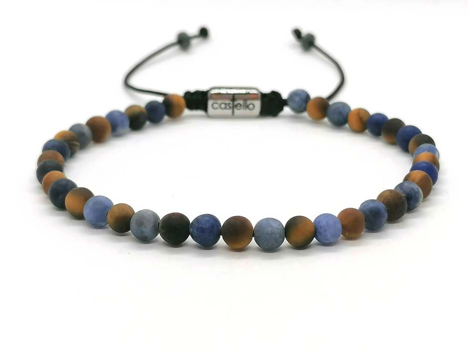 Tiger's Eye & Sodalite Bracelet, 4mm | Castello Jewels