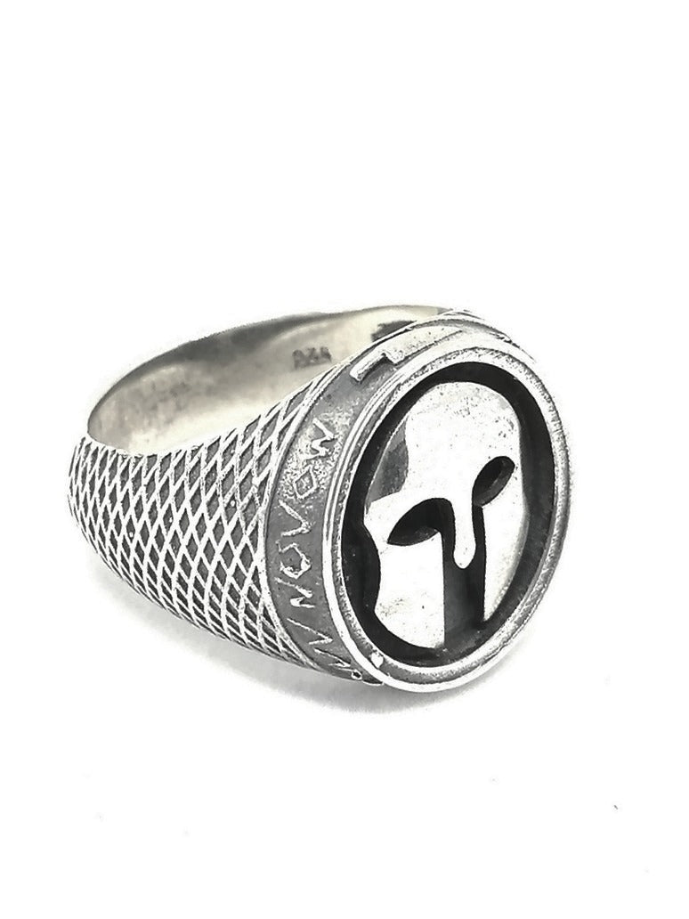 Mens Silver Ring Sparta — view 2 | Castello Jewels