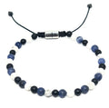 Hand Made Bracelet Onyx Mat, Howlite, Sodalite stones of 4mm. | Castello Jewels