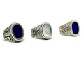 Mens Silver Ring Moon Stone | Castello Jewels