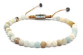 Hand Made Bracelet, Amazonite stone 4mm | Castello Jewels