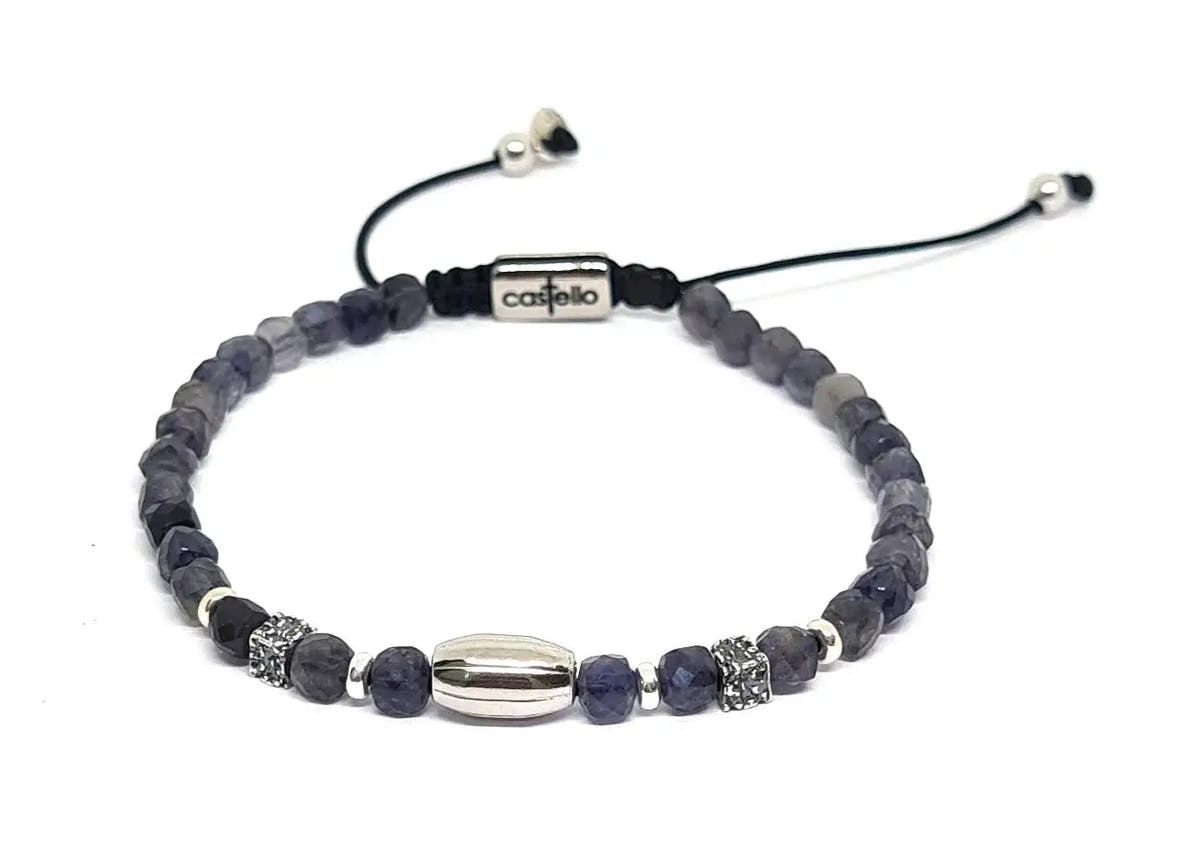 Iolite Bracelet, Sterling Silver, 4mm | Castello Jewels