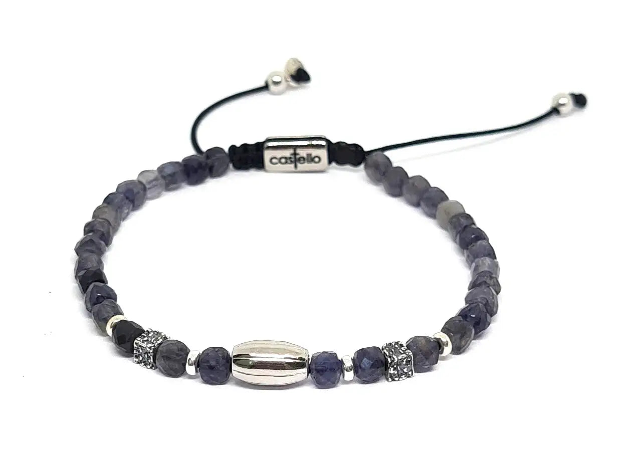 Hand Made Bracelet Silver 925 CHIC Iolite stone 4mm | Castello Jewels