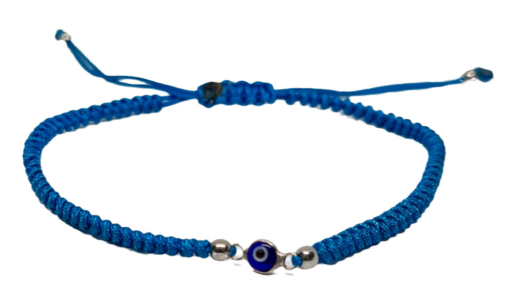 Hand made Evil Eye silver bracelet — view 6 | Castello Jewels