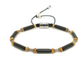 Silver Bracelet Ancient Onyx Tube stone 4mm | Castello Jewels
