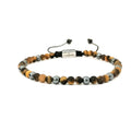 Tiger's Eye & Hematite Bracelet, 4mm | Castello Jewels