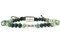 Silver bracelet Earth Onyx Polish, African Turquoise stone 4mm | Castello Jewels