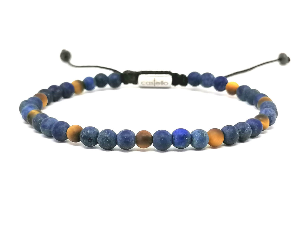 Sodalite & Tiger's Eye Bracelet, Matte, 4mm | Castello Jewels