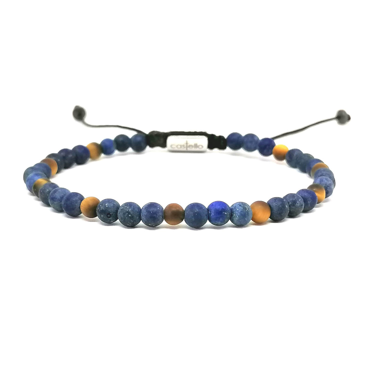 Sodalite & Tiger's Eye Bracelet, Matte, 4mm | Castello Jewels