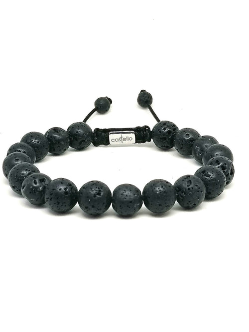 Bracelet Lava 10mm stone — view 2 | Castello Jewels