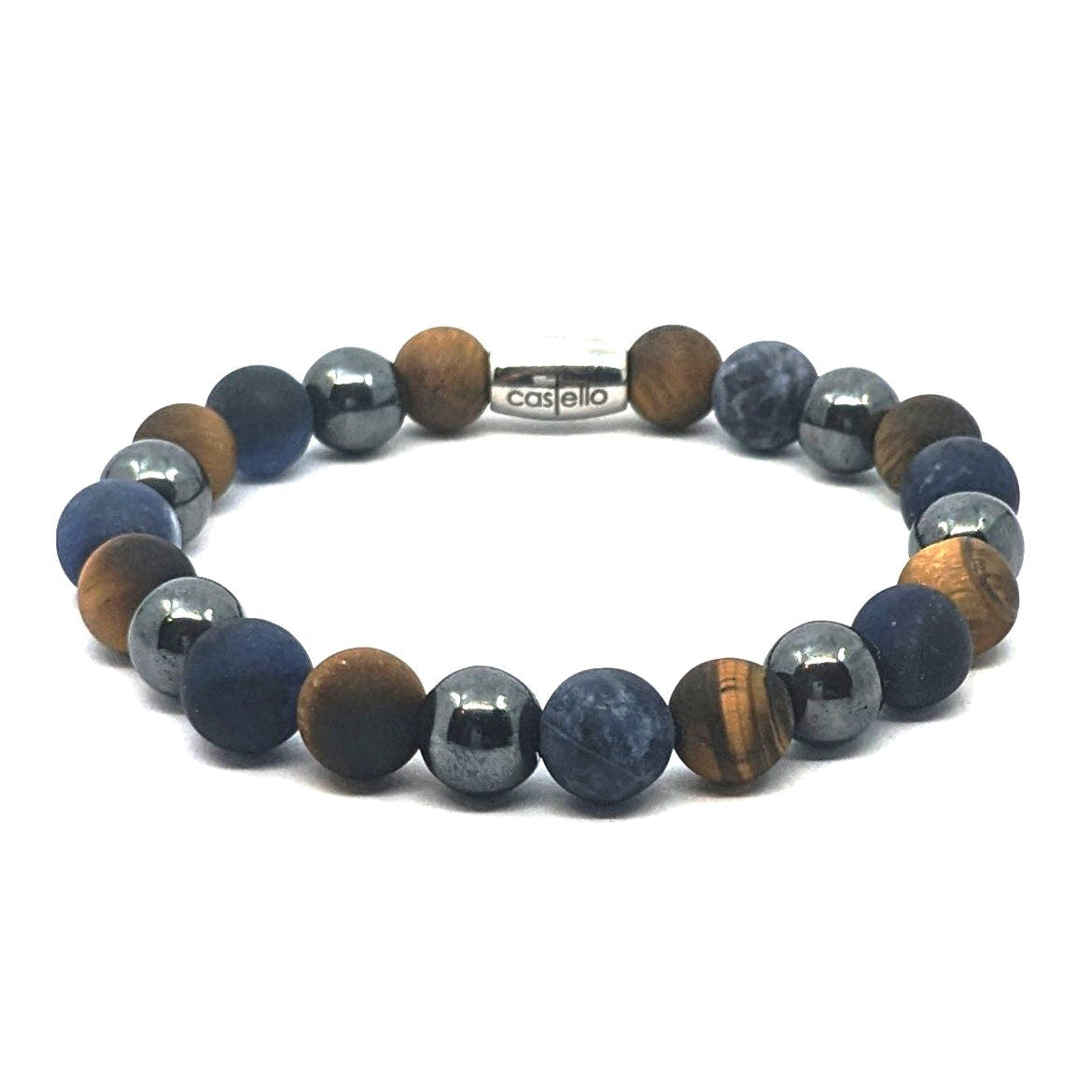 Tiger's Eye, Hematite & Sodalite Stacking Bracelet, 8mm, view 2 | Castello Jewels