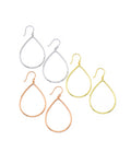 Drop shape silver earrings | Castello Jewels