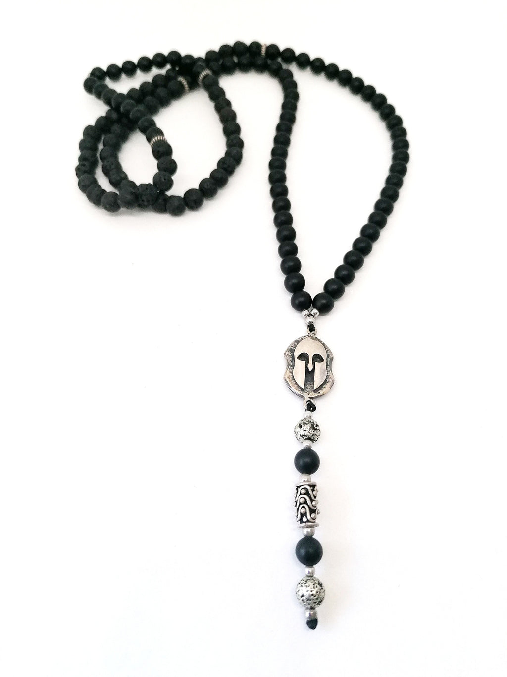 Rosary Sparta Helmut, Silver 925, Onyx stone | Castello Jewels