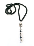 Rosary Sparta Helmut, Silver 925, Onyx stone | Castello Jewels