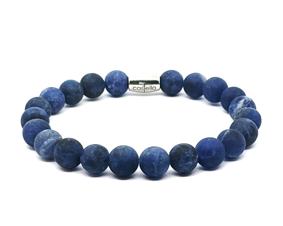 Sodalite Beaded Bracelet, 8mm, view 2 | Castello Jewels