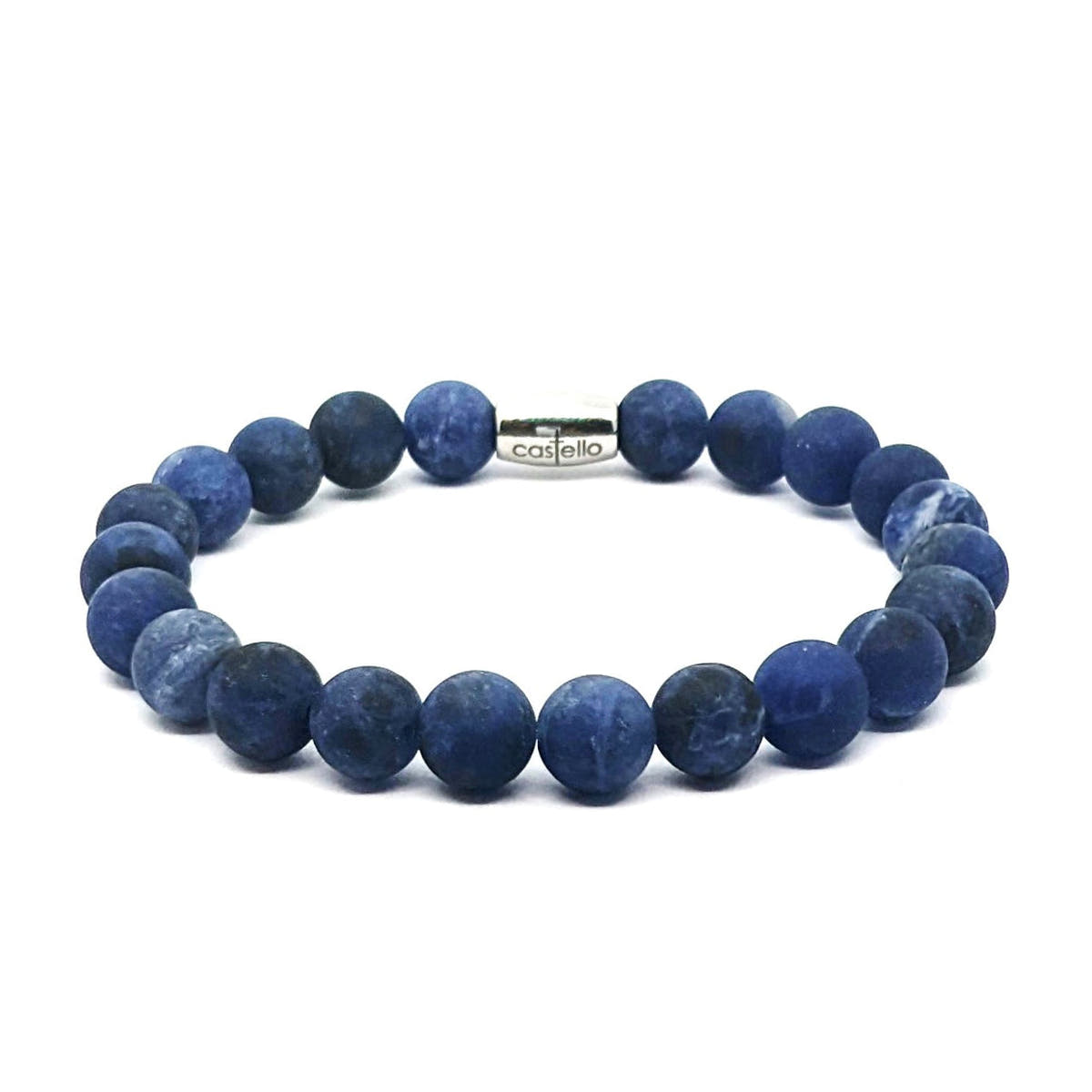 Sodalite Beaded Bracelet, 8mm, view 2 | Castello Jewels