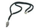 925 silver Beaded Rosario, Onyx stone of 6mm | Castello Jewels