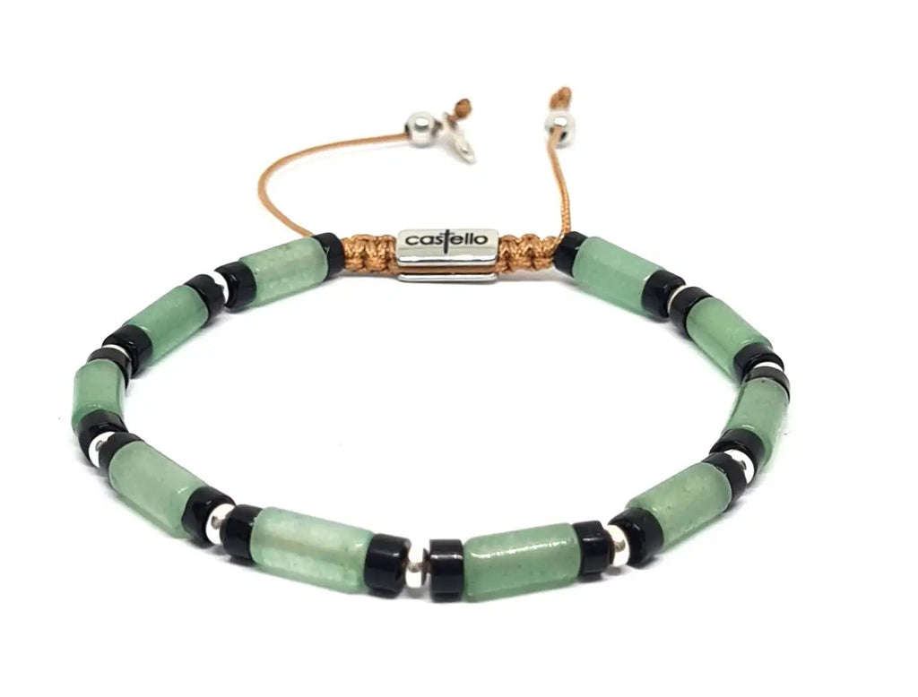 Hand Made Bracelet Silver 925 MINIMAL Aventurine stone 4*2mm | Castello Jewels