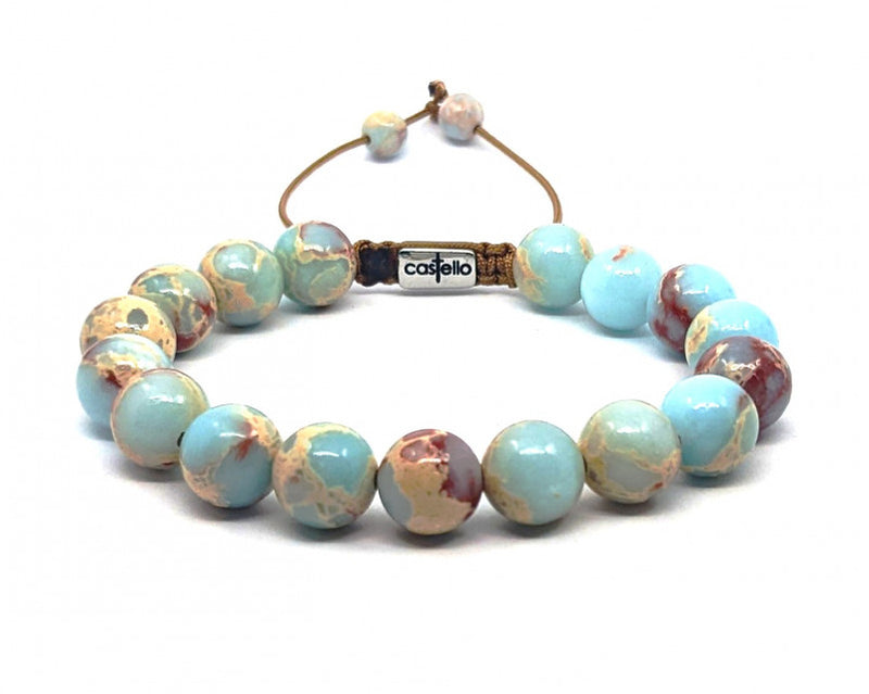 Snakeskin Jasper Stacking Bracelet · 10mm