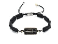 Silver Bracelet Ancient Onyx, stone tube of 2mm | Castello Jewels
