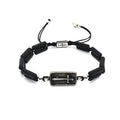 Silver Bracelet Ancient Onyx, stone tube of 2mm | Castello Jewels