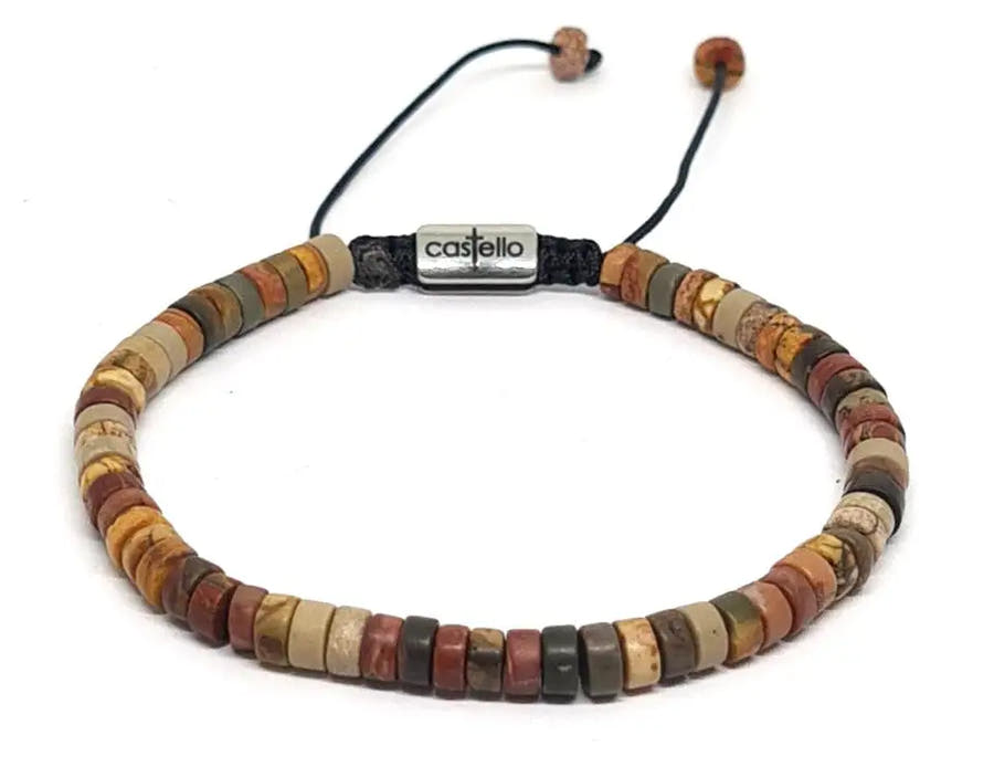 Picasso Jasper Tube Bracelet · 4mm