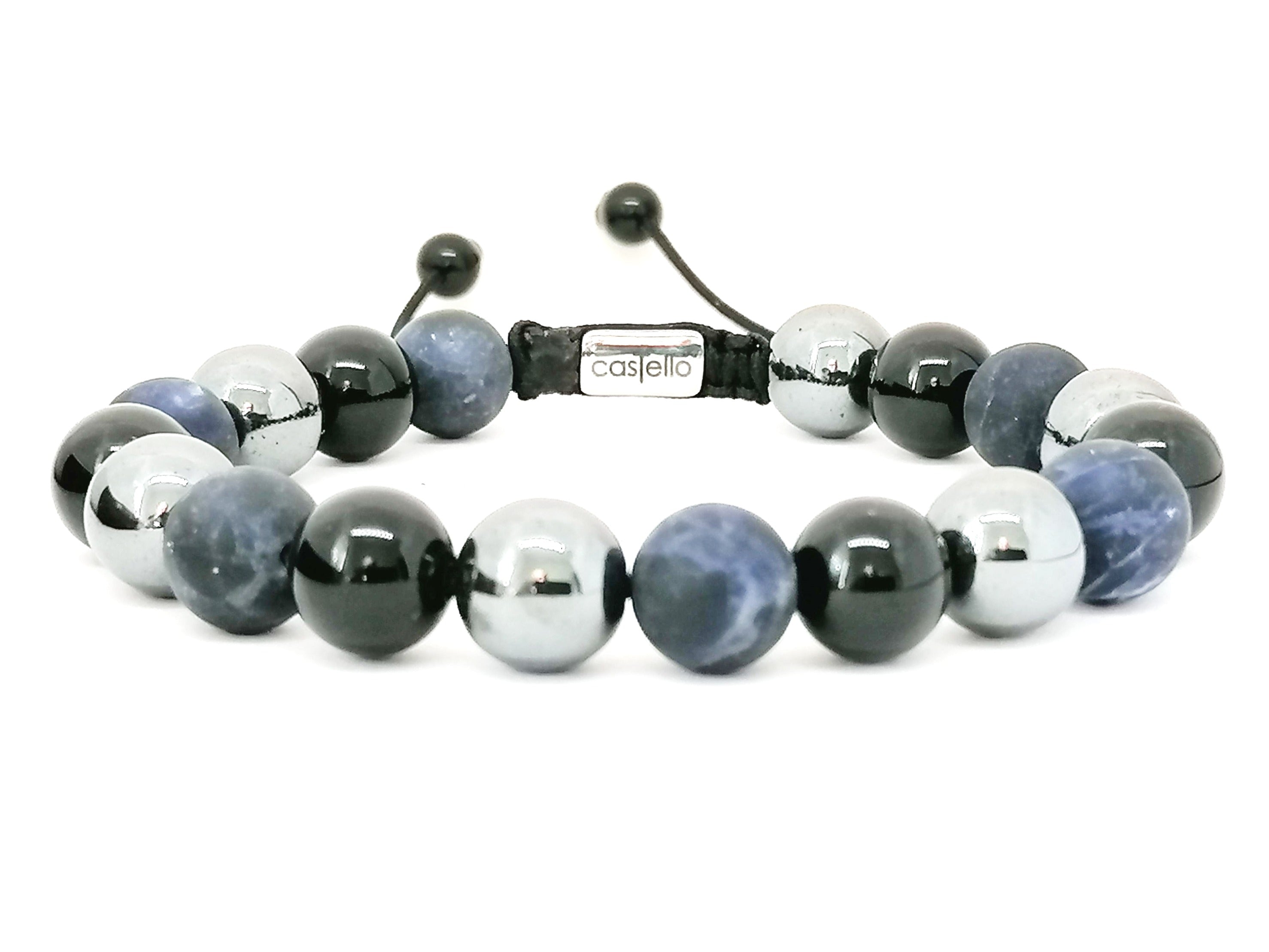 Bracelet Onyx, Hematite, Sodalite10mm stone | Castello Jewels
