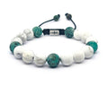 Hand Made Bracelet Howlite, Africa Turquoise stone 10mm | Castello Jewels