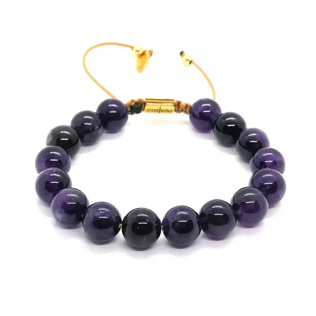 Amethyst Everyday Bracelet, 10mm | Castello Jewels