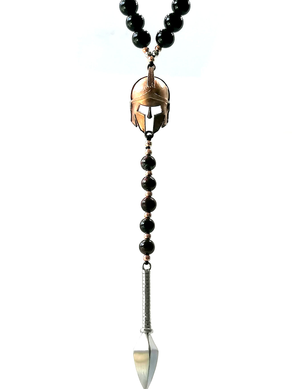 Rosary Sparta Helmut, Silver 925, Onyx stone — view 5 | Castello Jewels