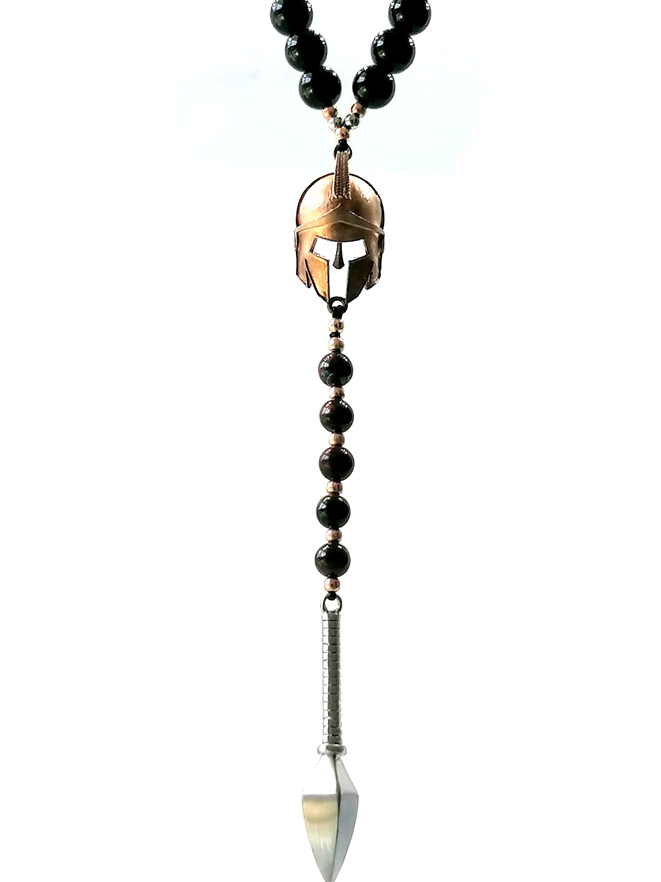 Rosary Sparta Helmut, Silver 925, Onyx stone — view 5 | Castello Jewels