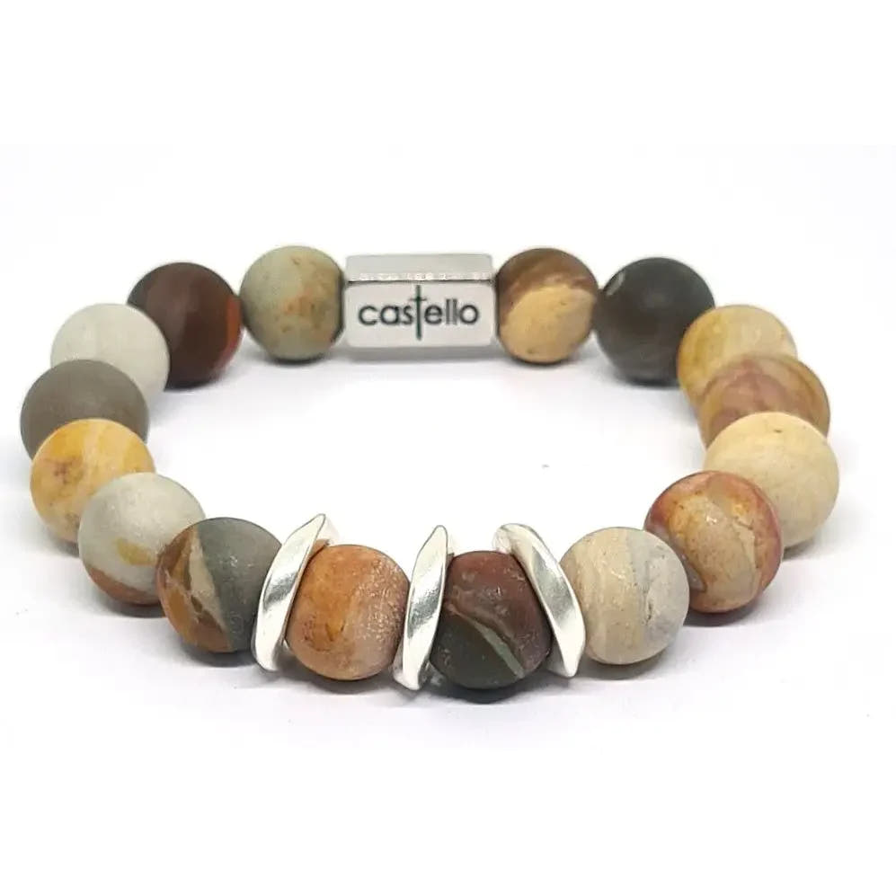Mookite Bracelet, Sterling Silver, 12mm | Castello Jewels