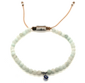 Hand Made Bracelet Evil Eye 925, Amazonite stone 4mm | Castello Jewels
