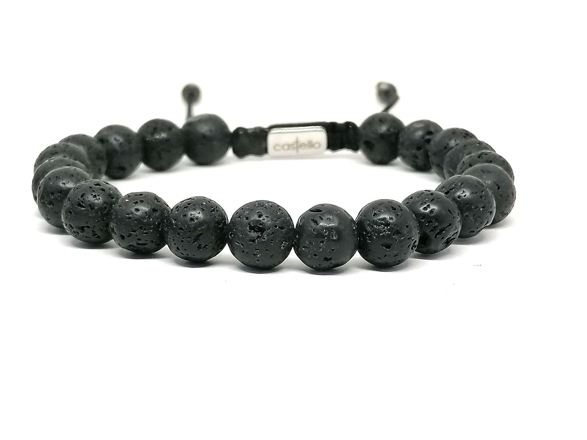 Lava Stone Everyday Bracelet, 8mm | Castello Jewels